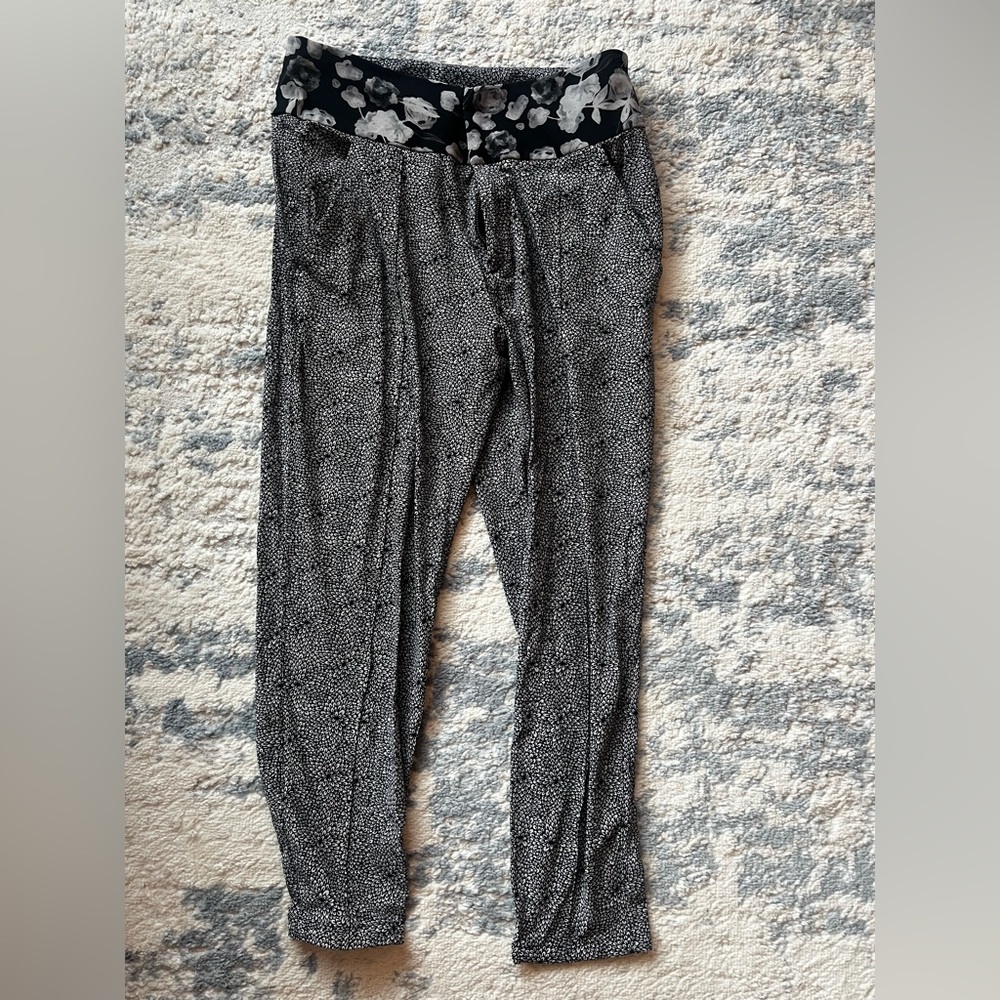 lululemon athletica Black and White Patterned Pants